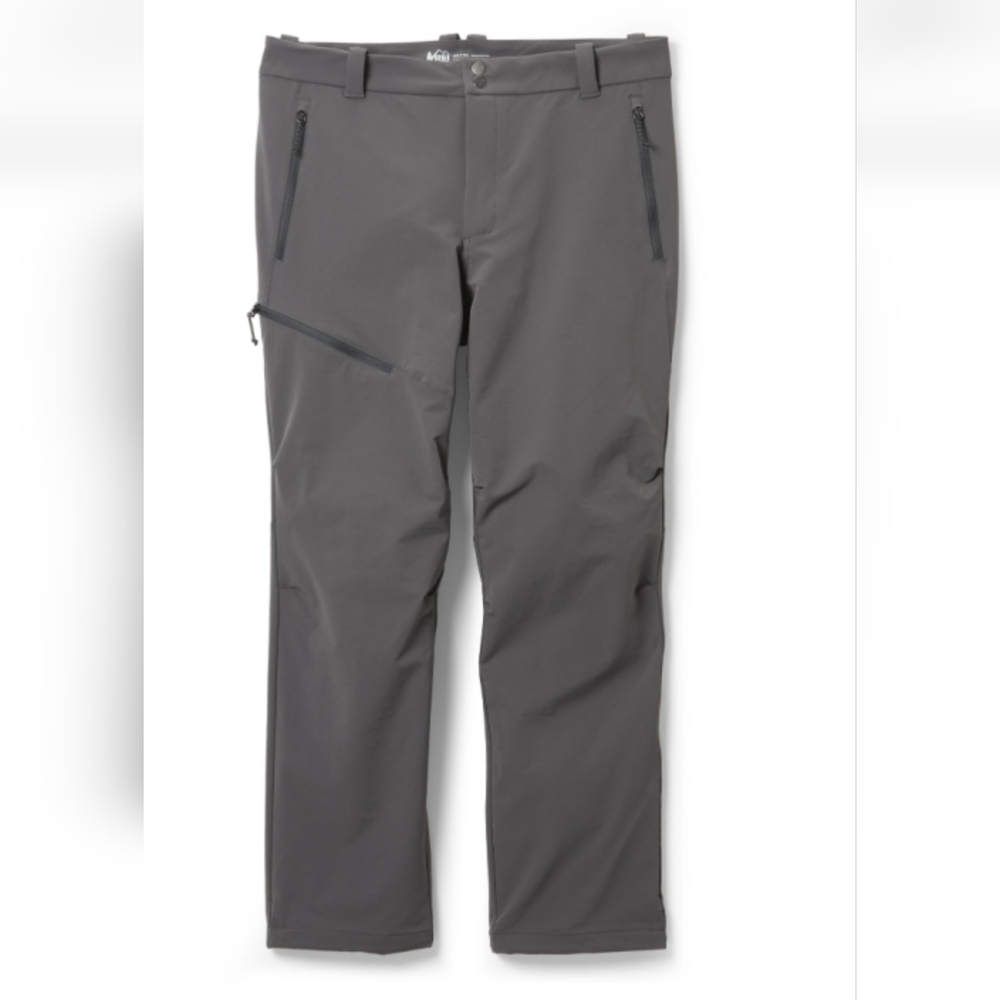 REI Men's Charcoal Cargo Pants - Picture 3 of 7